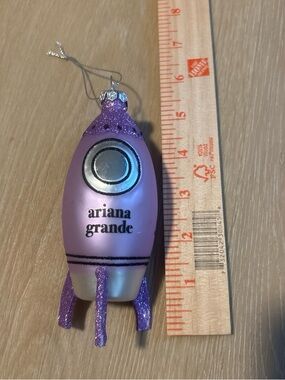 Rare Ariana Grande Purple Glitter Rocket Ornament